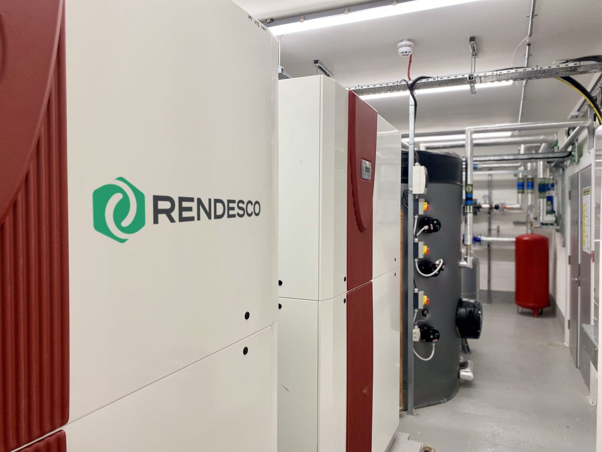 A Rendesco-branded unit in a plant room